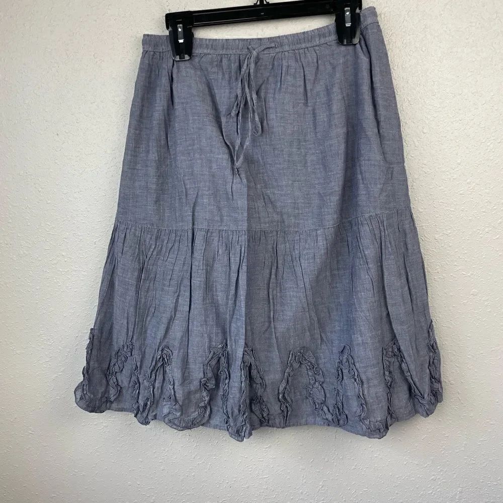 Studio Works Gray Midi Skirt Size M EUC